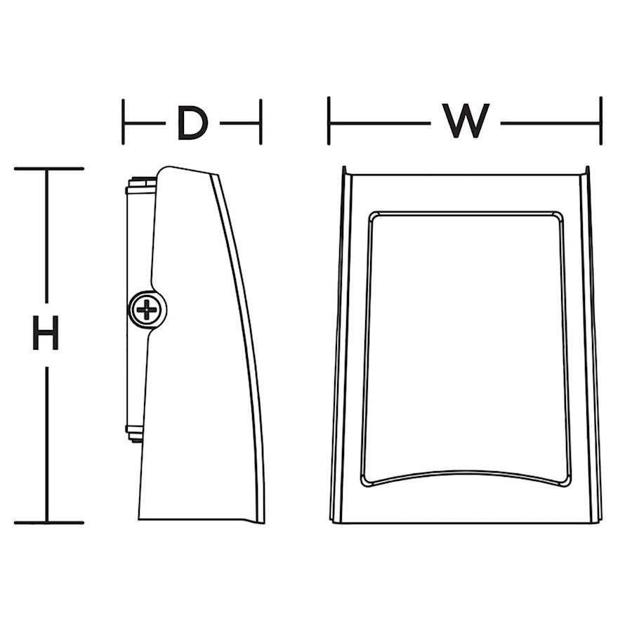 AFX Lighting Poly 1 Light 11" Outdoor Wall Light, White/Clear