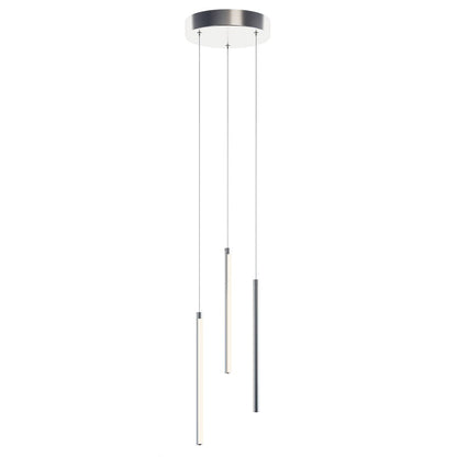 AFX Lting Rosemont 12'' 3-Lt LED Pendant, Nickel/White - RMTP04L30D1SN