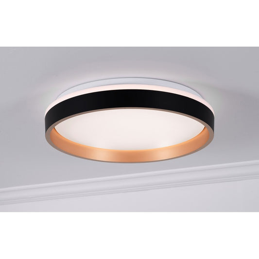AFX Lighting Rana 1LT LED 16" Flush, Black/5CCT/120V/Frosted