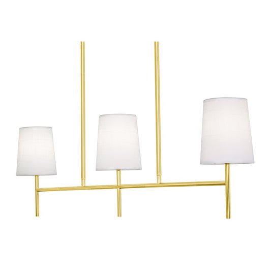AFX Lighting Rose 36'' 3-Lt Pendant, Candelabra Base/Brass/White - ROSP3605CBSB