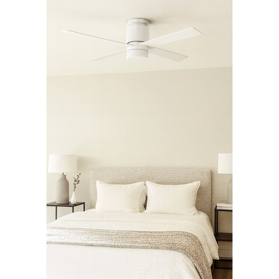 AFX Lighting Ross 1Lt 52" 4 Blade LED Fan, WH/FR/Remote