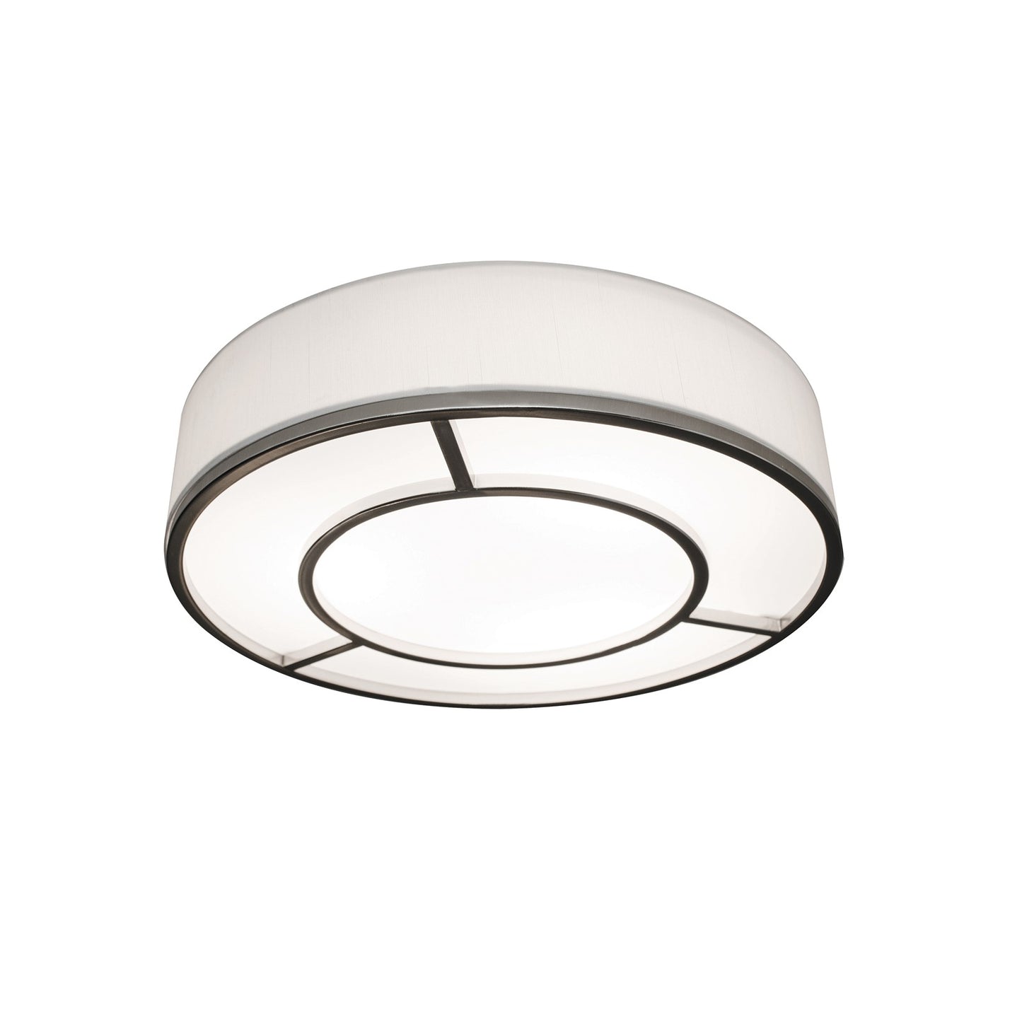 AFX Lighting Reeves 1Lt 20.25" Flush Mount, Satin Nickel/White