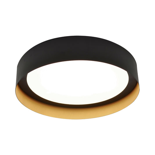 AFX Lighting Reveal 1Lt 16" Flush Mount, Black, Gold, White