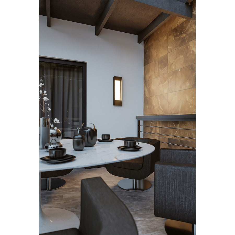 AFX Lighting Rowan 1 Light 20" LED Wall Sconce, Bronze/White