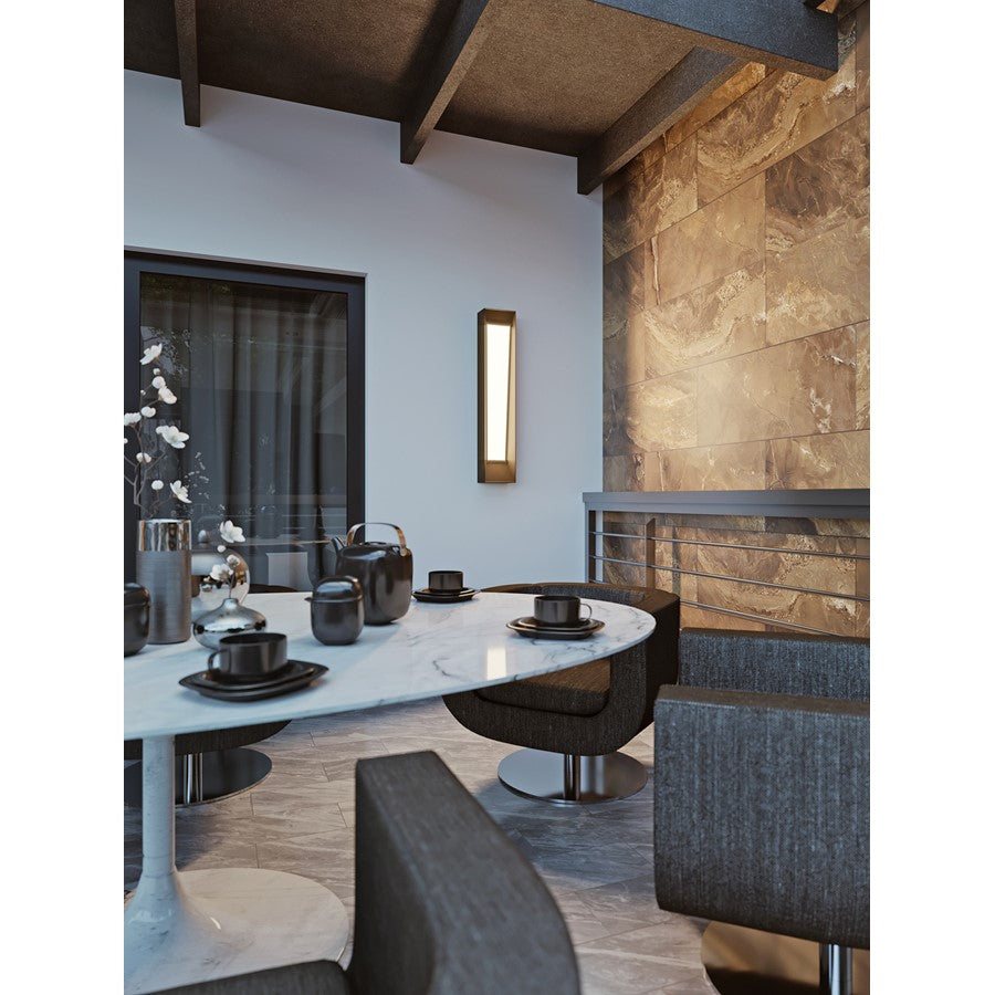 AFX Lighting Rowan 1 Light 36" LED Wall Sconce, Bronze/White