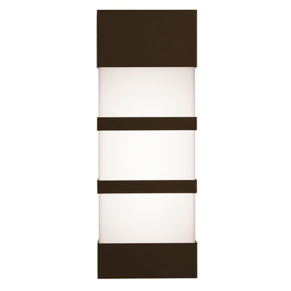 AFX Lighting State 1 Light 12" LED Outdoor Sconce, Bronze/White