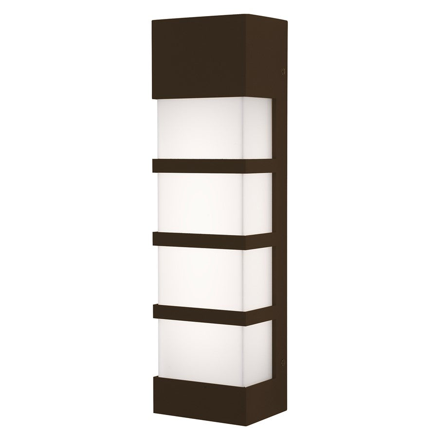 AFX Lighting State 1 Light 17" LED Outdoor Sconce, Bronze/White - SEW0517LAJUDBZ