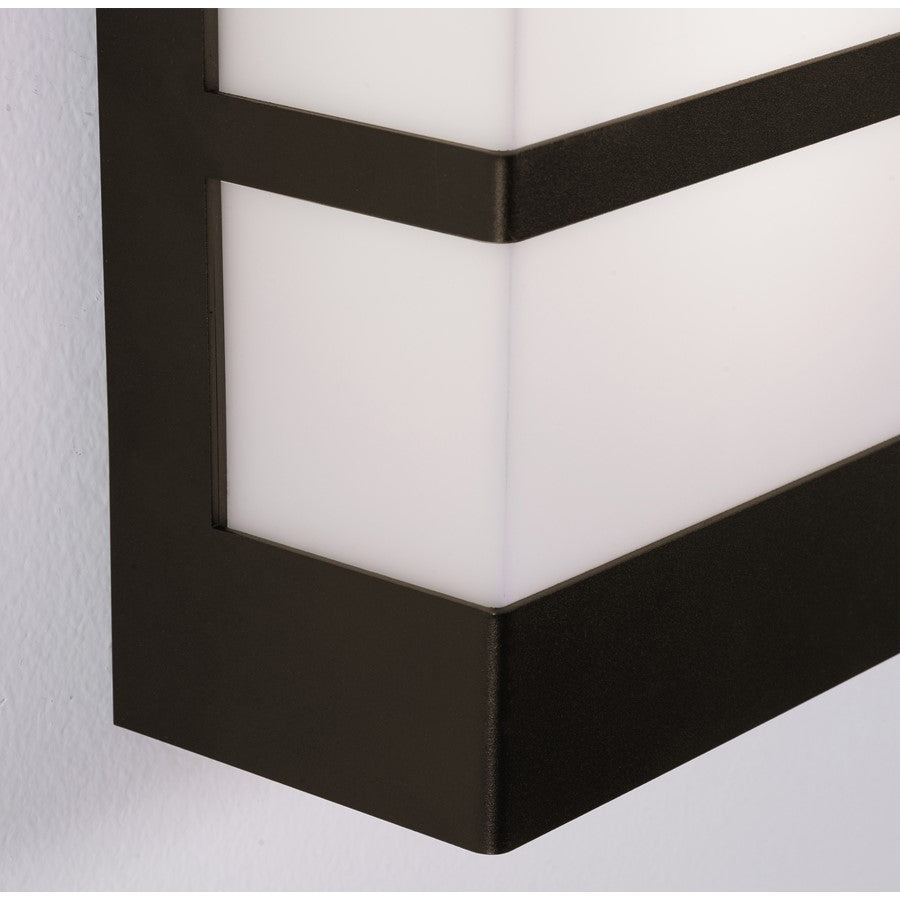 AFX Lighting State 1 Light 17" LED Outdoor Sconce, Bronze/White