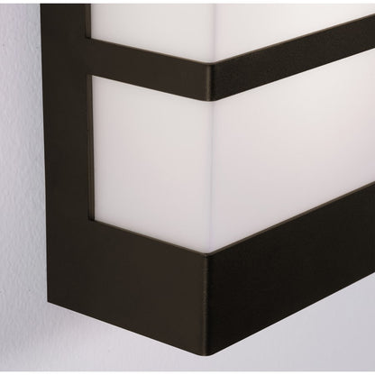 AFX Lighting State 1 Light 17" LED Outdoor Sconce, Bronze/White