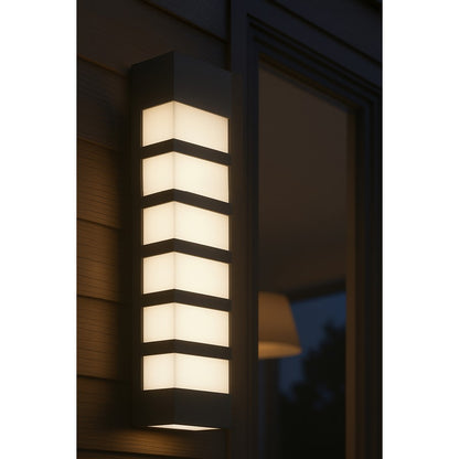 AFX Lighting State 1 Light 24" LED Outdoor Sconce, Bronze/White