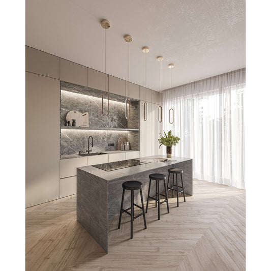 AFX Lighting Sienna 1LT 12'' 1-Light LED Pendant, Gold/White