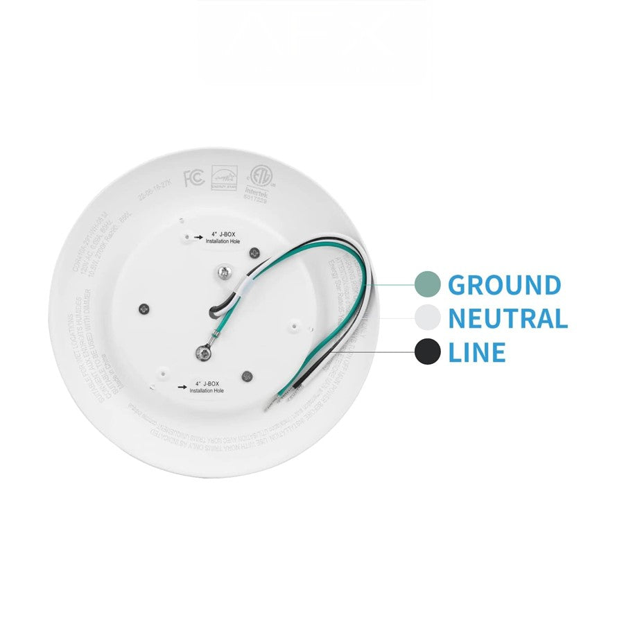 AFX Lighting Slim 1Lt 6" LED Flush Mount, White/Frosted