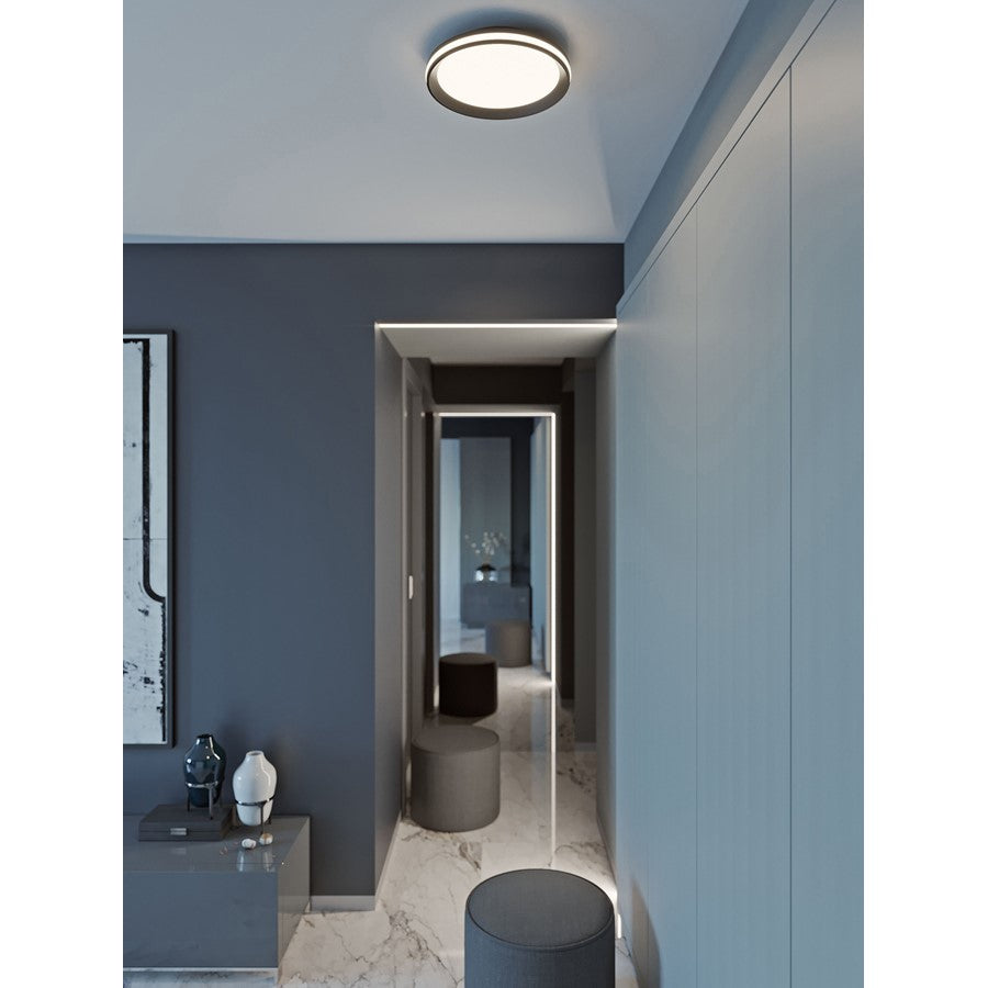 AFX Lighting Sona 1LT 12'' LED Flush Mount, Black/White