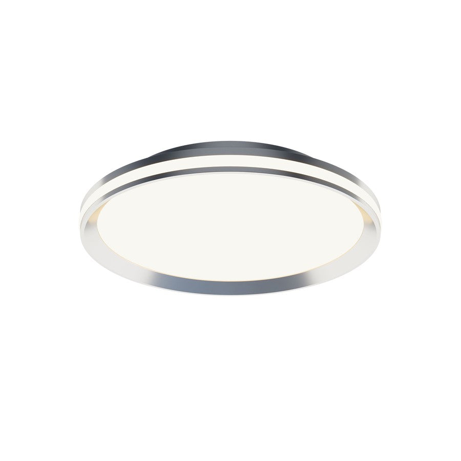 AFX Lighting Sona 1LT 16'' LED Flush Mount, Satin Nickel/White - SNAF16LAJD1SN