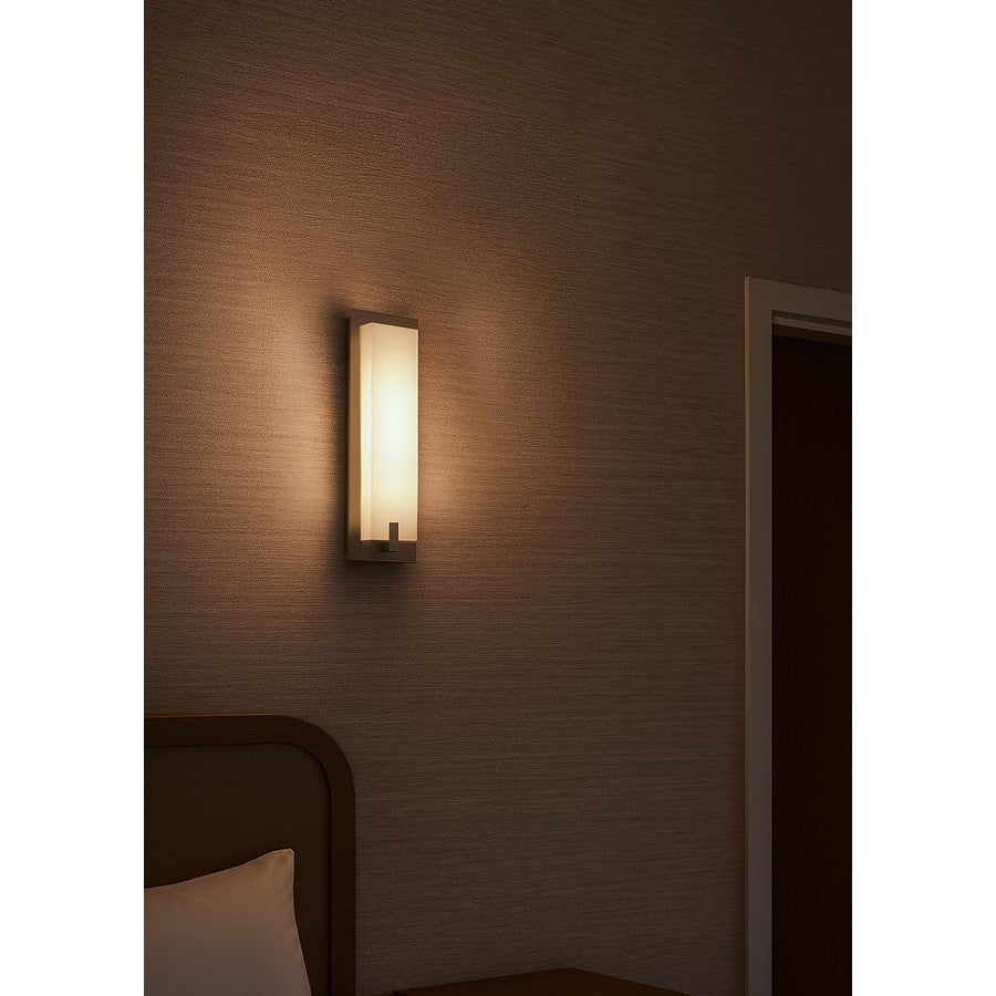 AFX Lighting Sinclair 1Lt 10" LED Wall Sconce, Nickel/White