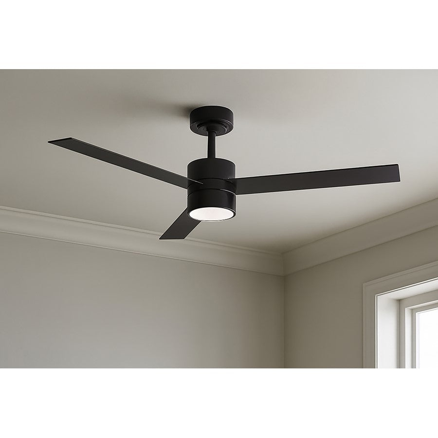 AFX Lighting Santo 1Lt 52" 3 Blade LED Ceiling Fan, BK/FR