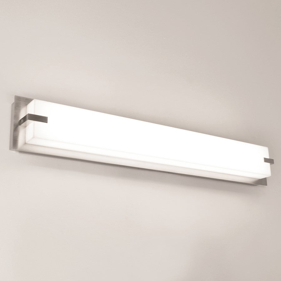 LED Bathroom Vanity Light, Satin Nickel
