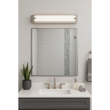 AFX Lighting Sinclair 1Lt 24" LED Vanity Light, Nickel/White
