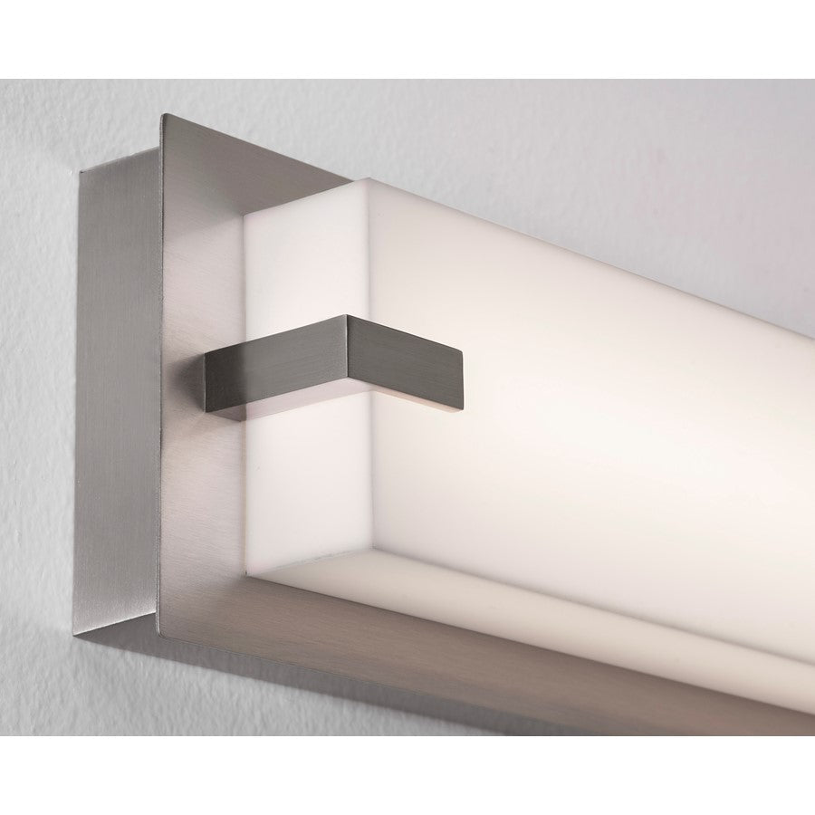 AFX Lighting Sinclair 1Lt 24" LED Vanity Light, Nickel/White