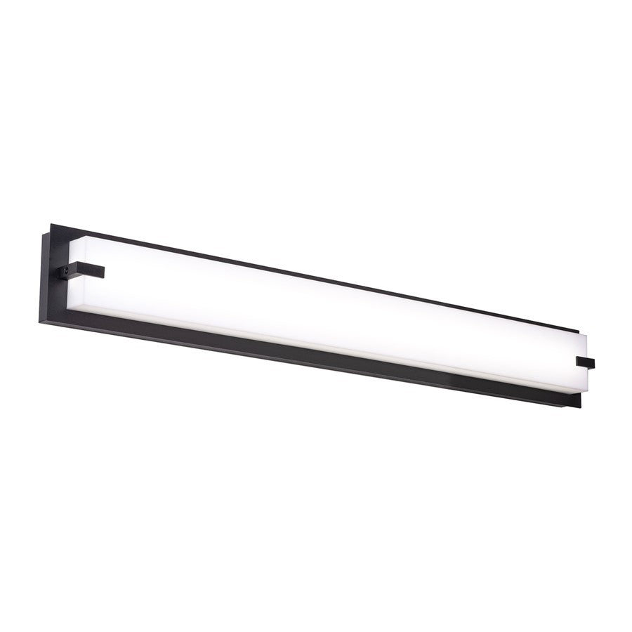 AFX Lighting Sinclair 1 Light 36" LED Vanity Light, Black/White - SNV3605LAJUDBK
