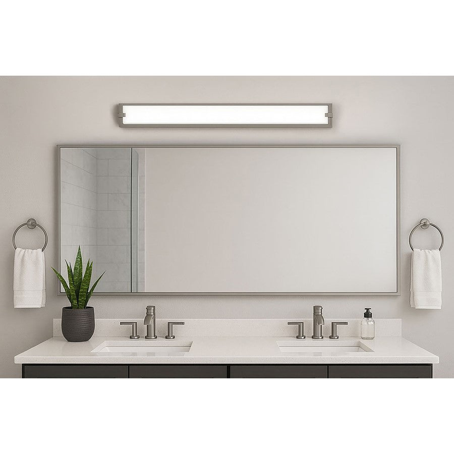 AFX Lighting Sinclair 1Lt 36" LED Vanity Light, Nickel/White
