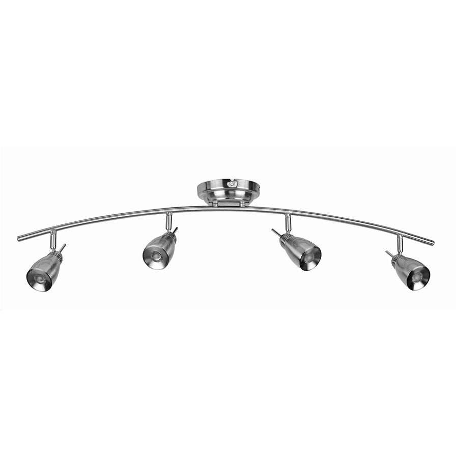 AFX Lighting Satellite 4 Light Track Light, Nickel/Nickel - STLF4450L30SN