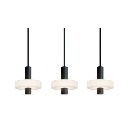 AFX Lighting Sydney 3 Light Black Pendant, Black/White - SYDP10LAJUDBKLNR3
