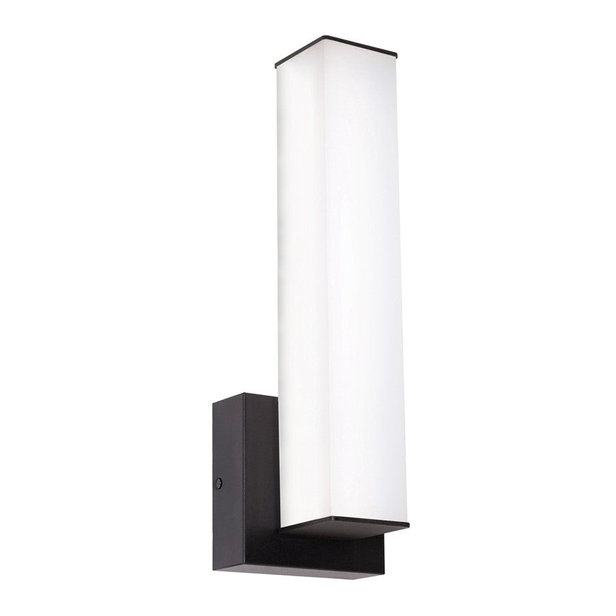AFX Lighting Tad 1 Light 14" Wall Sconce, Black/Frosted - TADS0514LAJMVBK
