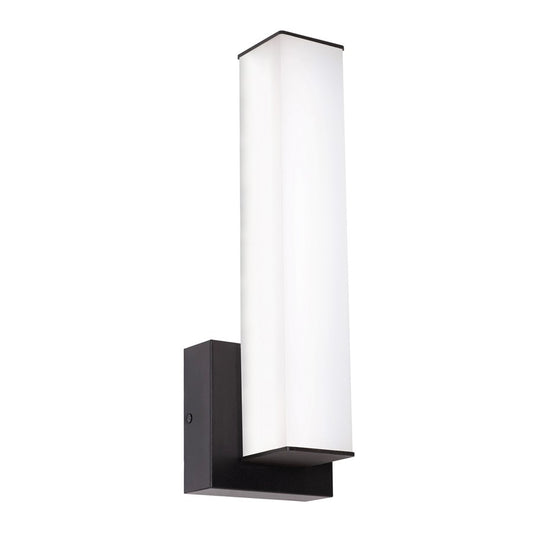 AFX Lighting Tad 1 Light 14" Wall Sconce, Black/Frosted - TADS0514LAJMVBK