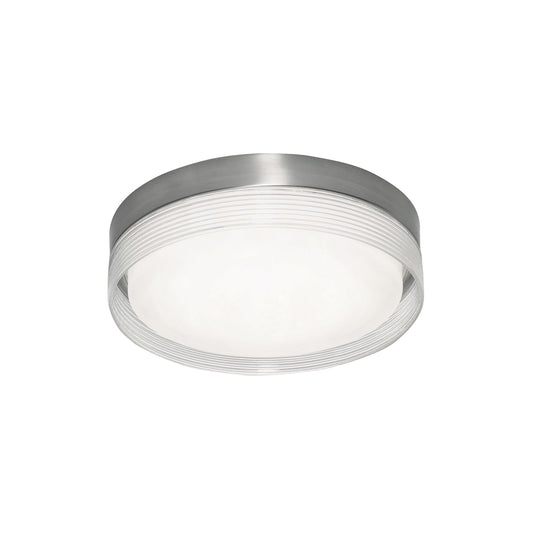 AFX Lighting Tribeca 1 Light 12" Flush Mount, Satin Nickel/Clear