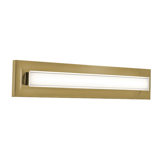 AFX Vogue 21in LED Vanity Light | Modern Light Antique Brass Steel and Clear Glass | Bathroom & Powder Room | 1100 Lumens | Model VOGV1807LAJUDLB