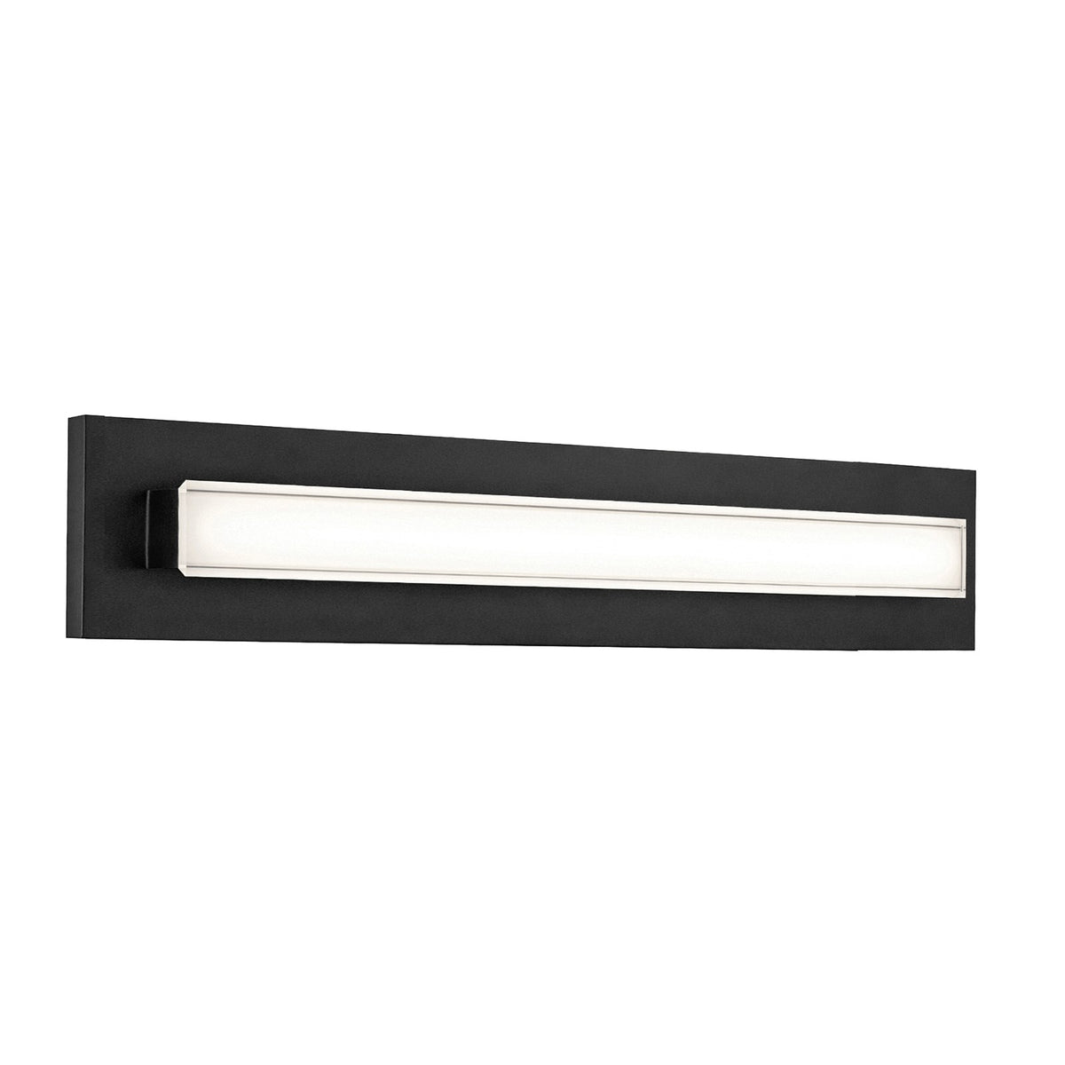 AFX Vogue 27in LED Vanity Light | Modern Black Steel and Clear Glass | Bathroom & Powder Room | 1600 Lumens, 5-CCT Dimmable | Model VOGV2407LAJUDBK