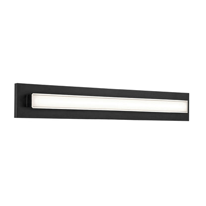 AFX Vogue 39in LED Vanity Light | Modern Black Steel and Clear Glass | Bathroom & Powder Room | 1800 Lumens, 5-CCT Dimmable | Model VOGV3607LAJUDBK