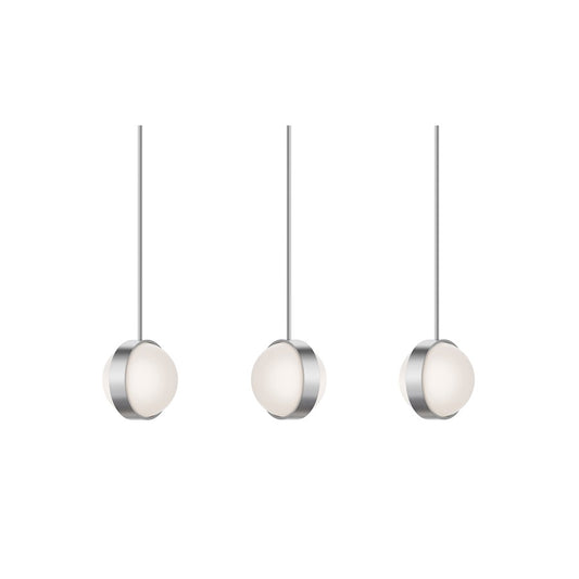 AFX Lighting Verona 3Lt Linear Pendant, Nickel/White - VRNP09LAJUDSNLNR3