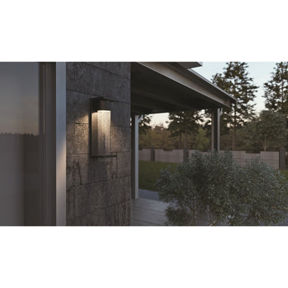 AFX Lighting Vasari 1Lt 17" LED Outdoor Sconce, Black/Clear