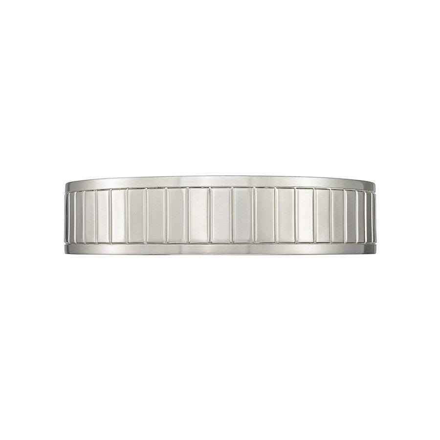 Z-Lite Madison 1 Light 13" Flush Mount, Brushed Nickel/Frosted