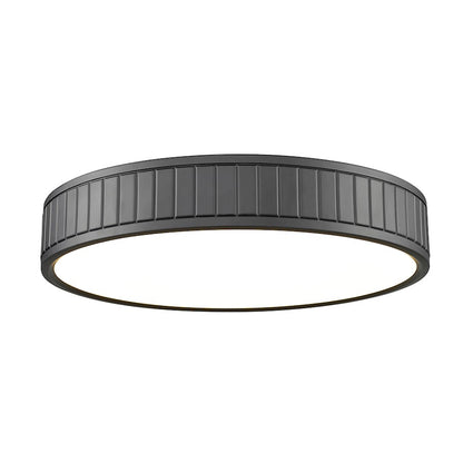 Z-Lite Madison 1 Light 17" Flush Mount, Matte Black/Frosted - 1005F16-MB-LED
