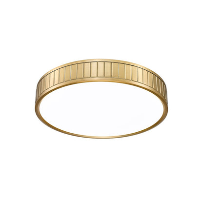 Z-Lite Madison 1 Light 17" Flush Mount, Modern Gold/Frosted