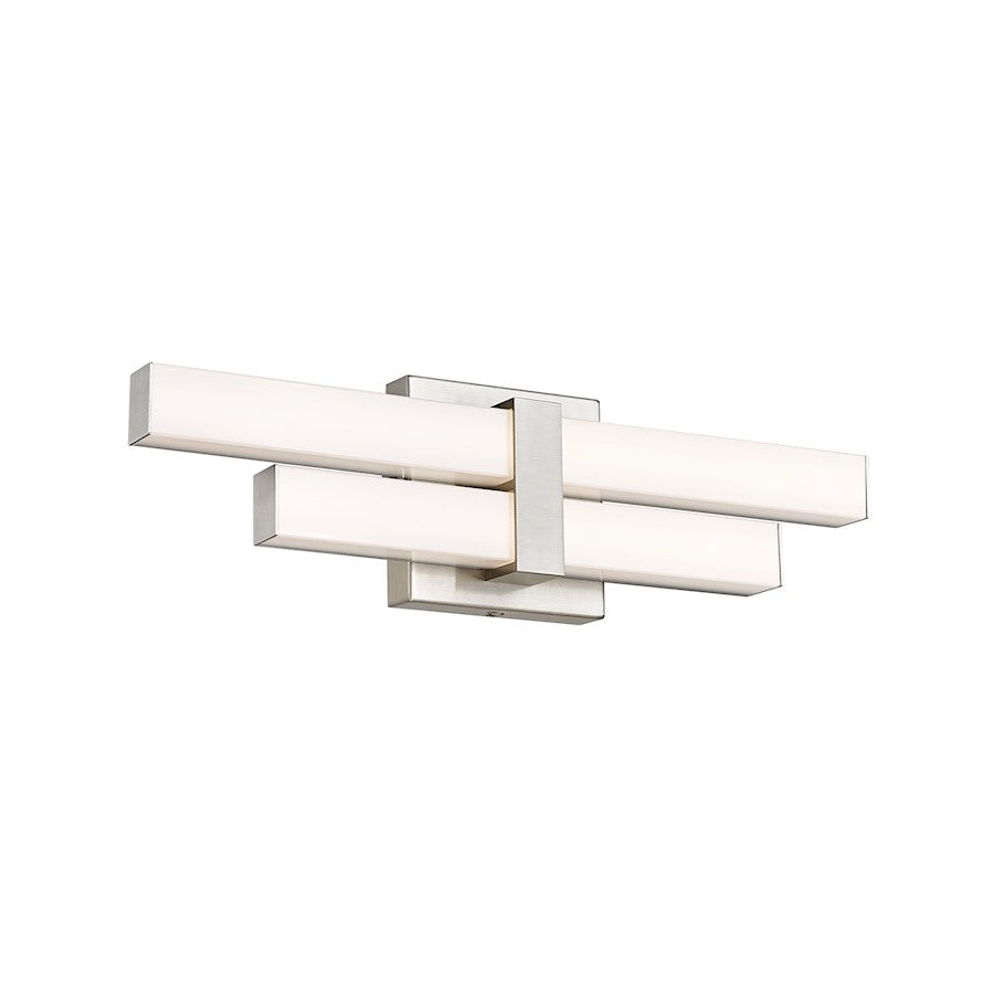2 Light 18" Bathroom Vanity Light, Brushed Nickel