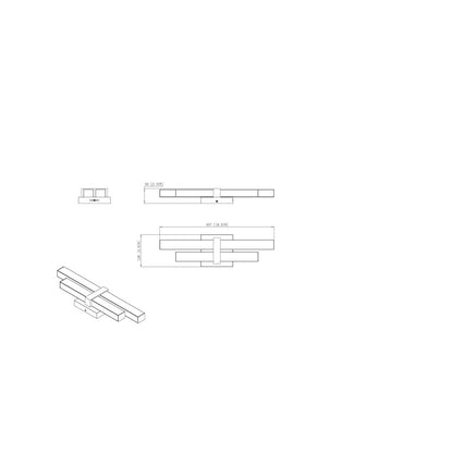 2 Light 18" Bathroom Vanity Light, Brushed Nickel