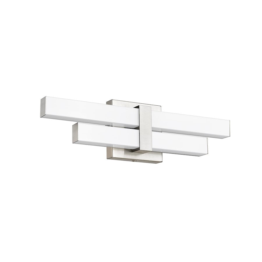 2 Light 18" Bathroom Vanity Light, Brushed Nickel