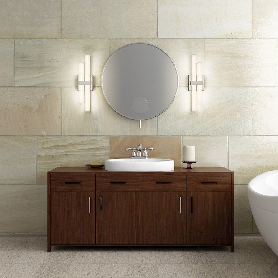 2 Light 18" Bathroom Vanity Light, Brushed Nickel