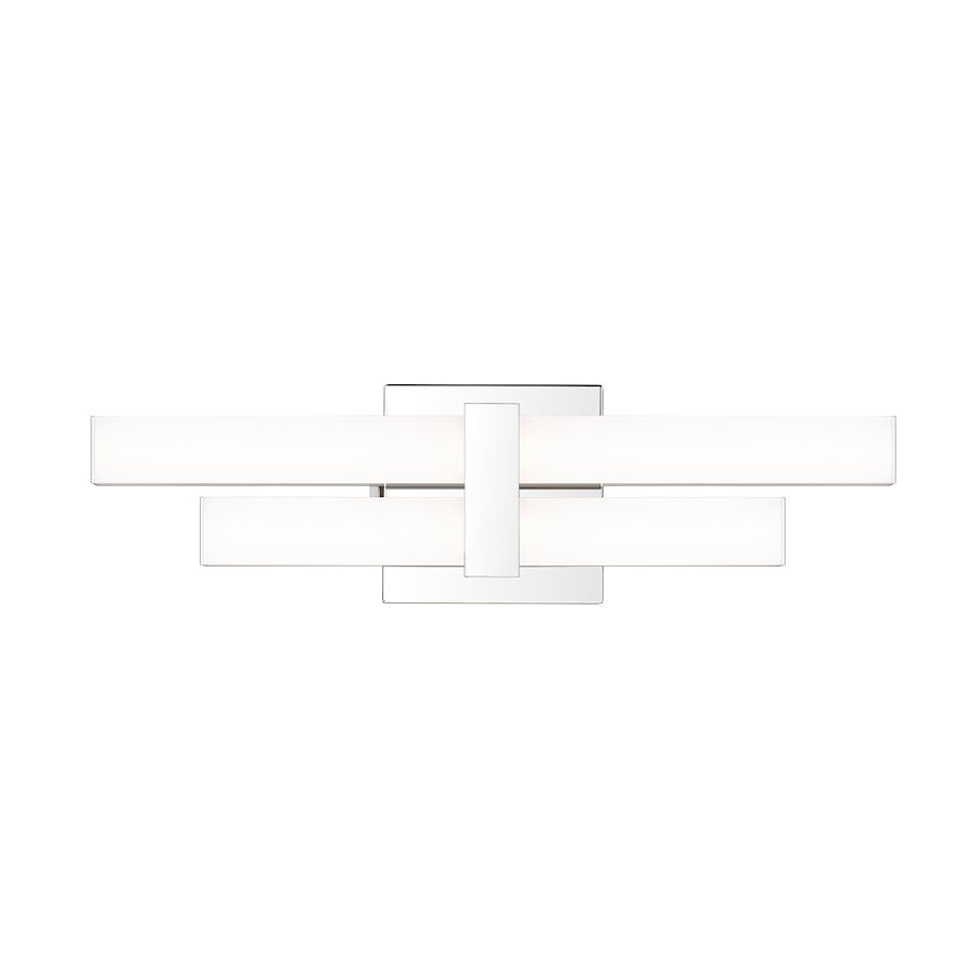 2 Light 18" Bathroom Vanity Light, Chrome