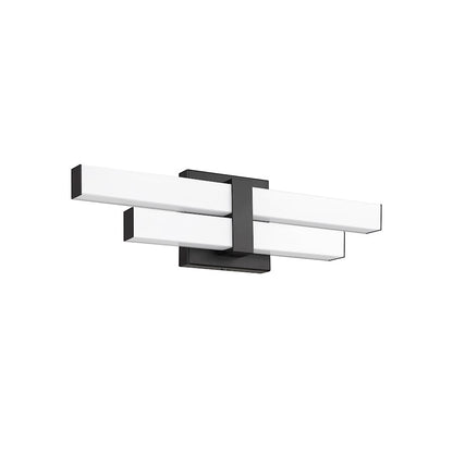2 Light 18" Bathroom Vanity Light, Matte Black