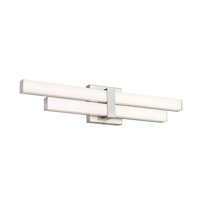 2 Light 25" Bathroom Vanity Light, Brushed Nickel