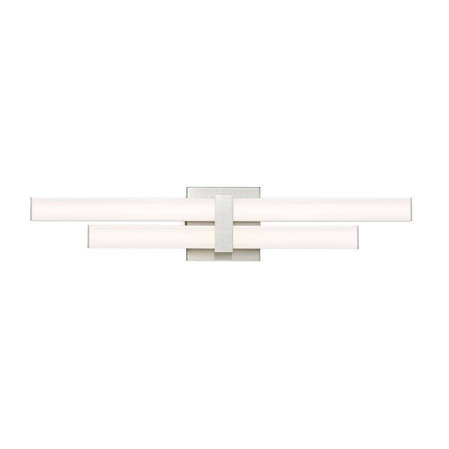 2 Light 25" Bathroom Vanity Light, Brushed Nickel