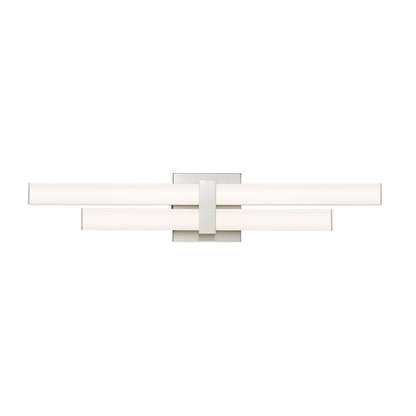 2 Light 25" Bathroom Vanity Light, Brushed Nickel