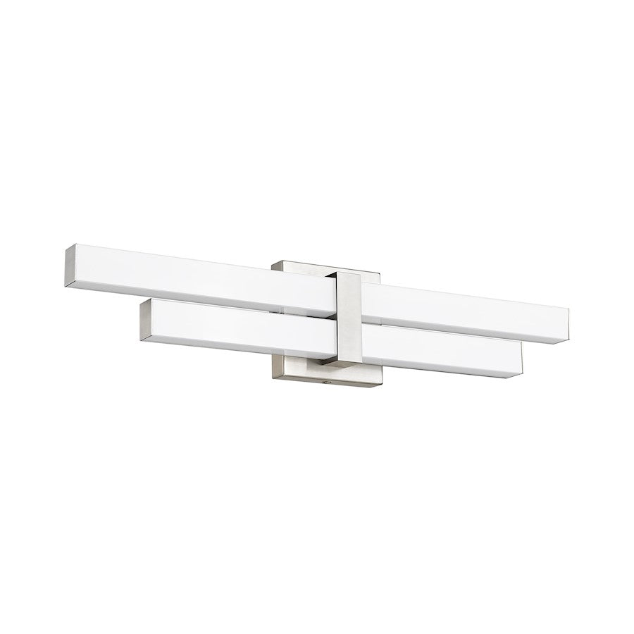 2 Light 25" Bathroom Vanity Light, Brushed Nickel
