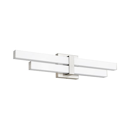 2 Light 25" Bathroom Vanity Light, Brushed Nickel
