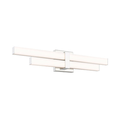 2 Light 25" Bathroom Vanity Light, Chrome